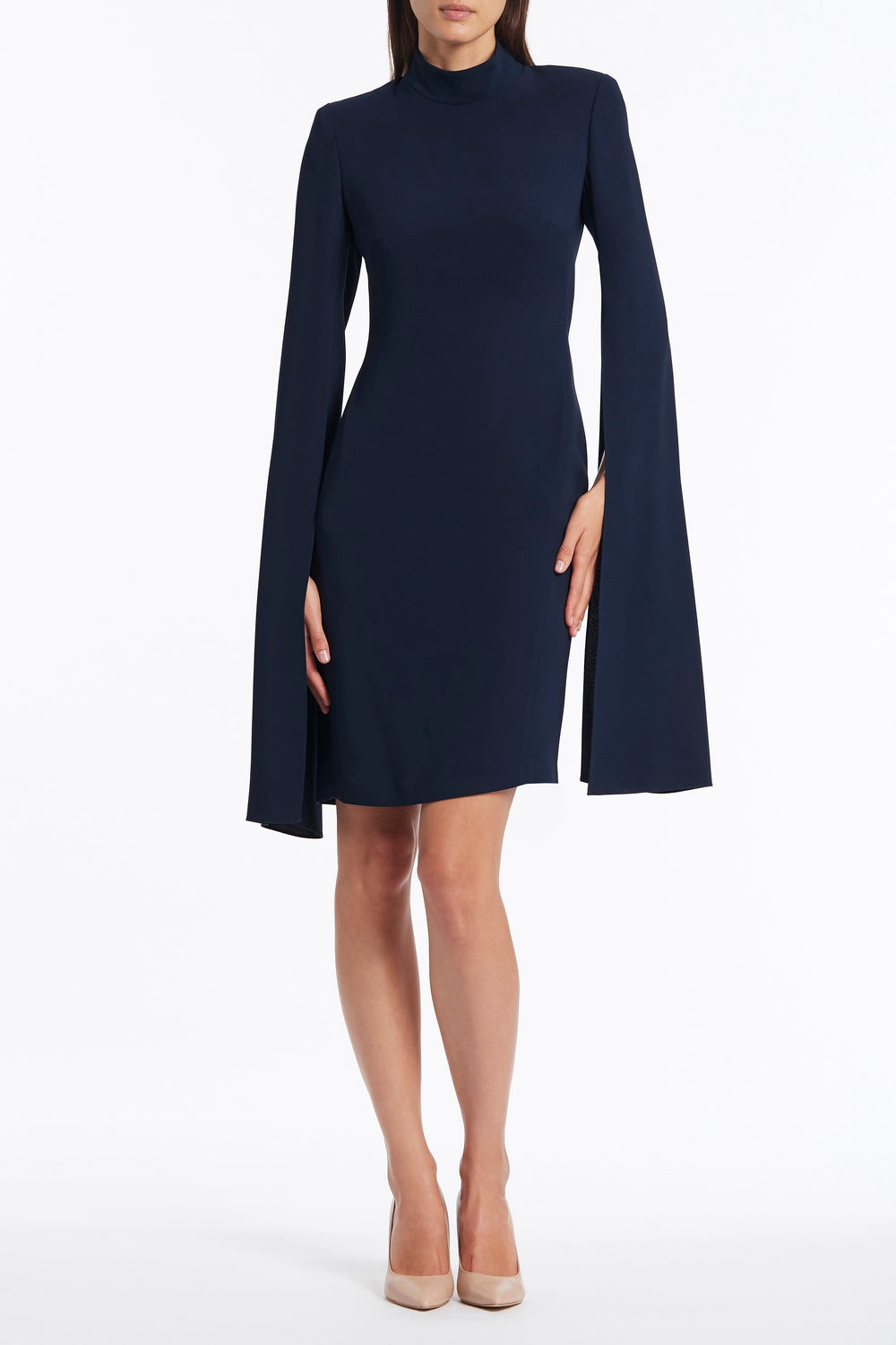 NAVY CELEBRATION CAPED SLEEVE DRESS ...